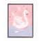 Stupell Industries Princess Swan Lake Girl's Nursery Animal Illustration Framed Wall Art